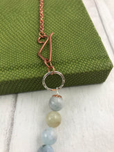 Load image into Gallery viewer, Aquamarine and Copper Toggle Necklace