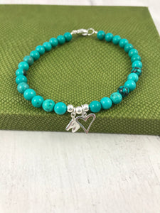 Turquoise Horse Charm Bracelet