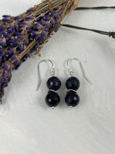 Load image into Gallery viewer, Blue Goldstone Drop Earrings