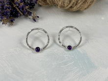 Load image into Gallery viewer, Amethyst Circle Studs