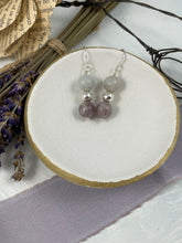 Load image into Gallery viewer, Lepidolite and Sterling Silver Earrings