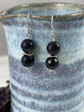 Load image into Gallery viewer, Blue Goldstone Drop Earrings