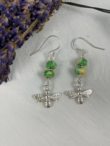 Vibrant Bees Drop Earrings