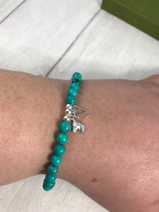 Turquoise Horse Charm Bracelet