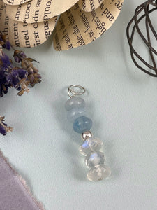 Aquamarine and Moonstone Pendant