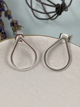 Load image into Gallery viewer, Silver Teardrop Studs