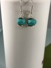 Load image into Gallery viewer, Czech Turquoise Glass Earrings