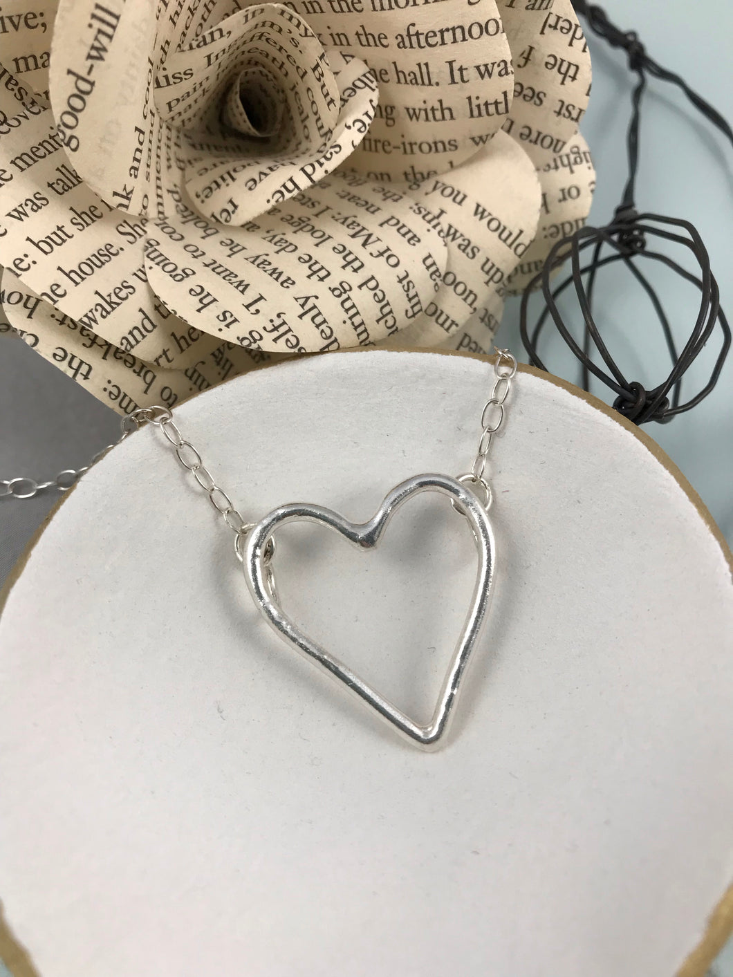 Floating Silver Heart