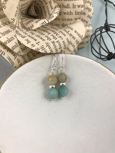 Amazonite and Sterling Silver Earrings